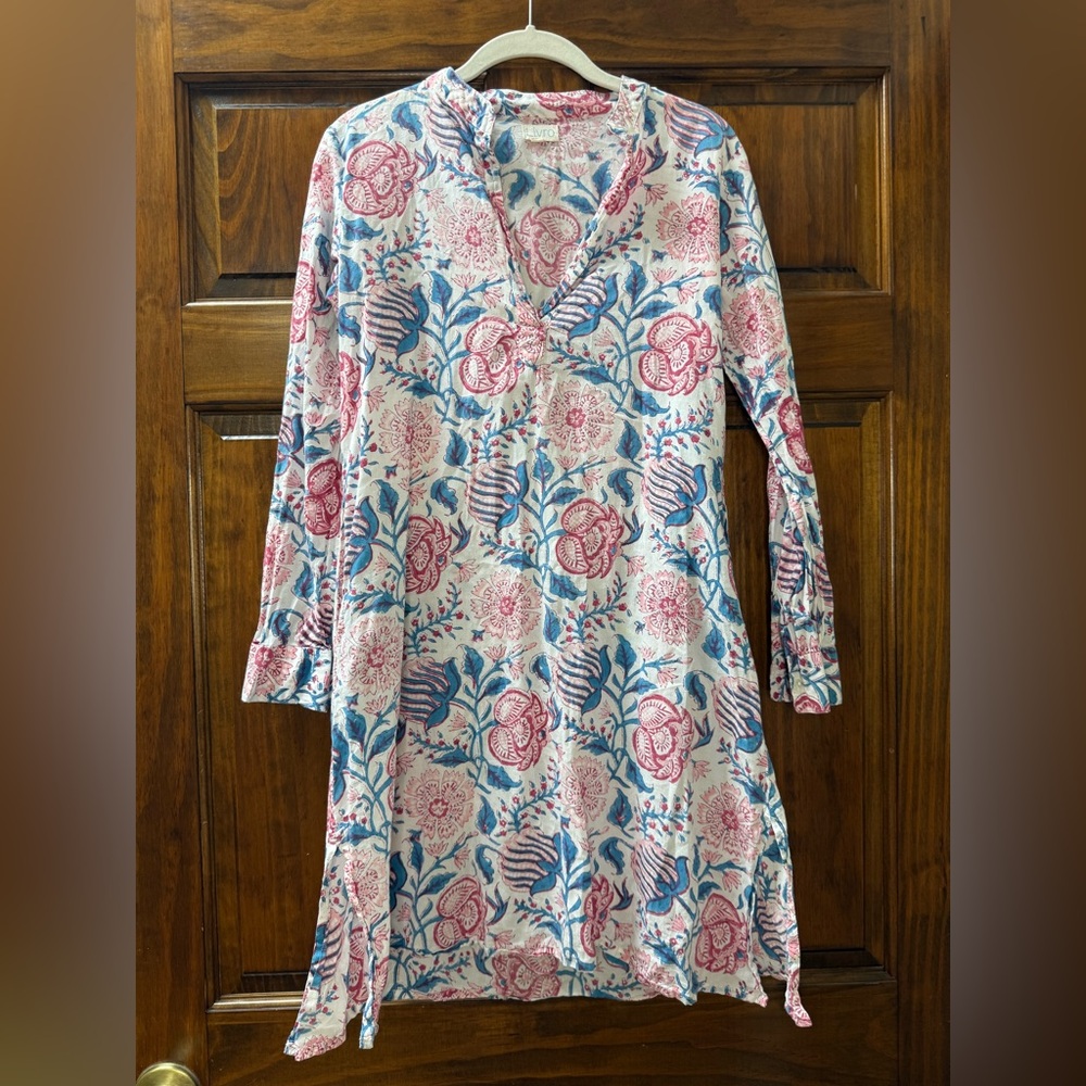 Floral Pink and Blue Mini Dress